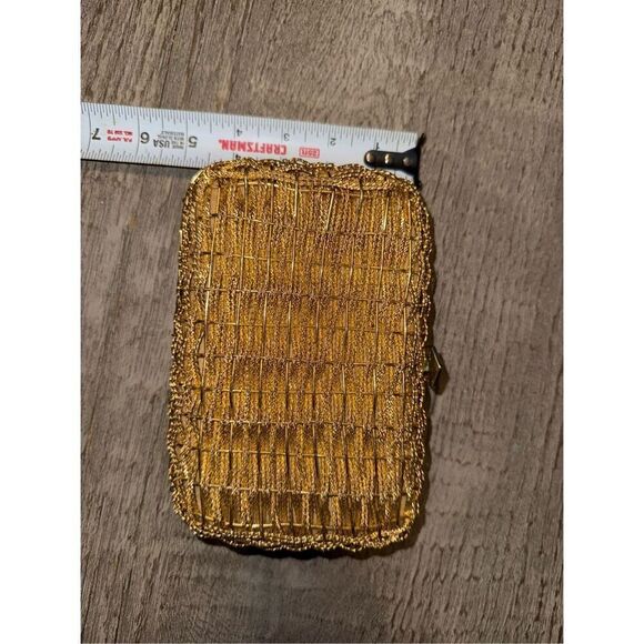 Vintage koret gold metal woven clutch - Picture 8 of 12